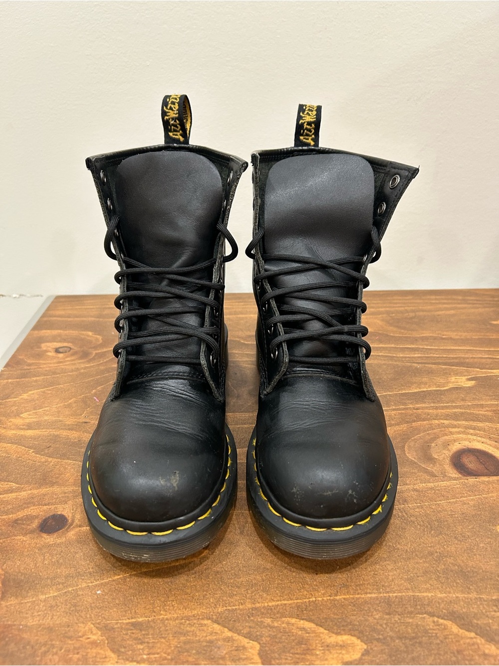 Dr. Martens Black Combat Boots. Women’s 7. Good Condition
